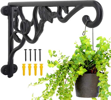 vintage metal plant bracket|Plant Hanger Bracket Hanging Heavy Duty Hand Forged Black .